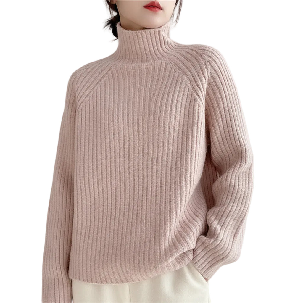 Front view of autumn casual knitwear for women