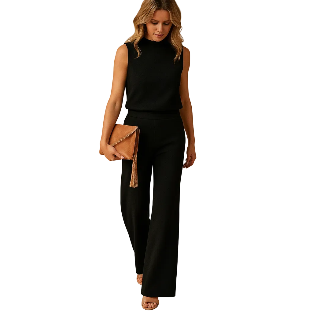 Black elegant one piece outfit style