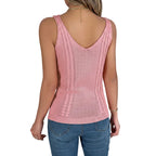 Black fashion knit tank for women