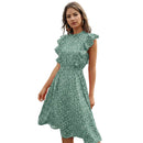 Women's Blue A line chiffon maxi dress.