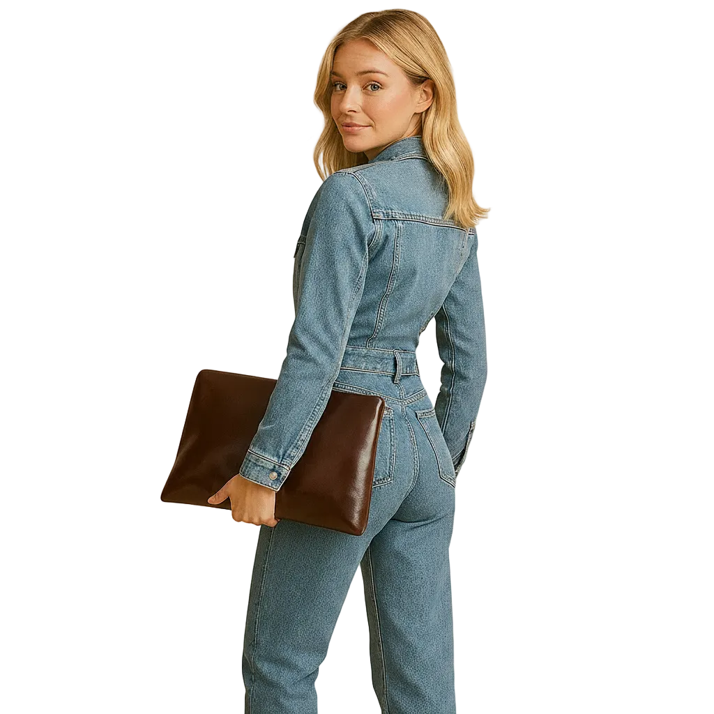 Blue casual long sleeve one piece outfit