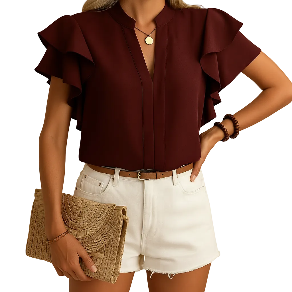 Breathable elegant women's top design