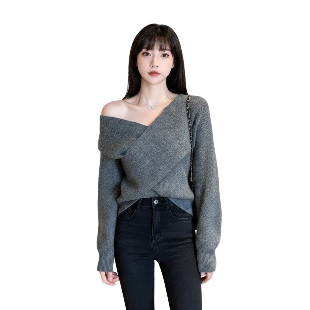 Breathable knit sweater for women