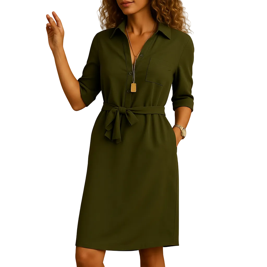 Comfortable flattering midi dress look