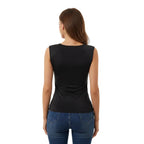 Elegant sleeveless rhinestone top