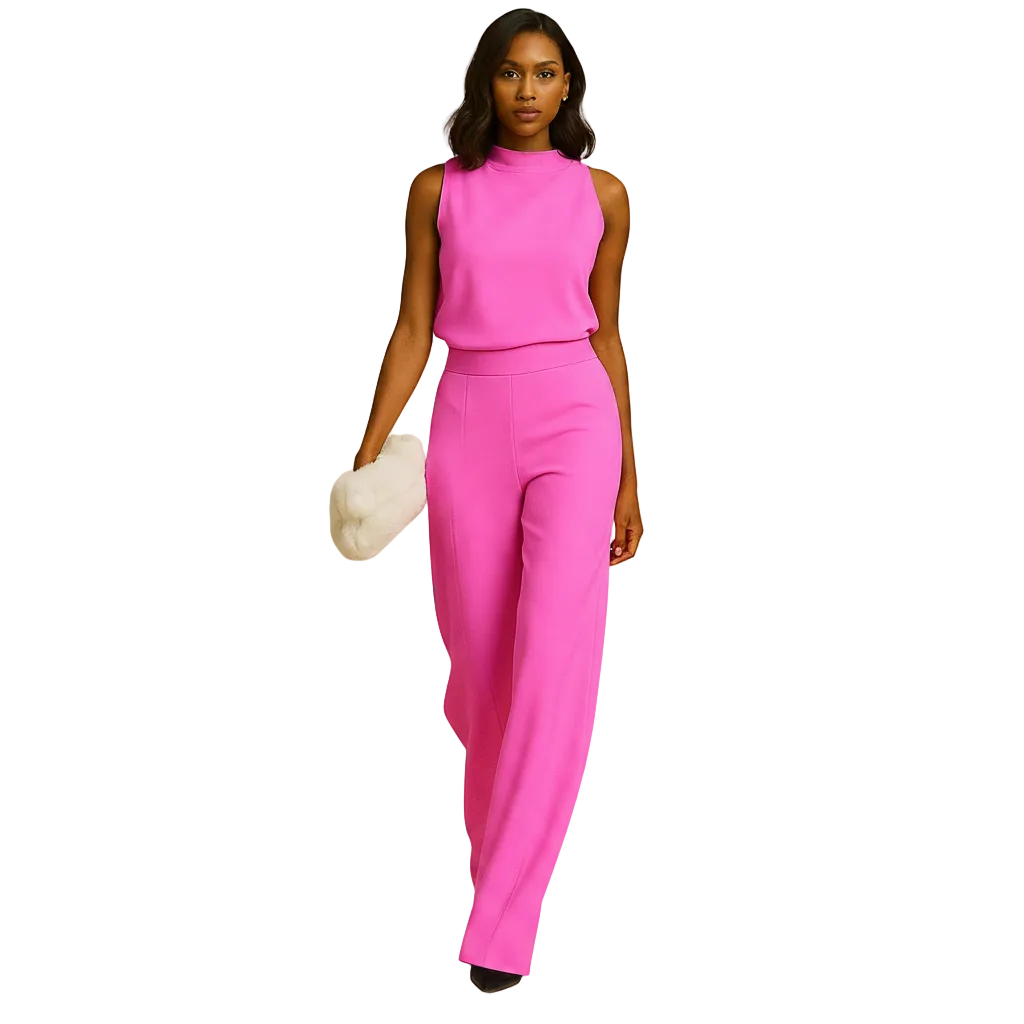 Elegant wide leg jumpsuit with pockets