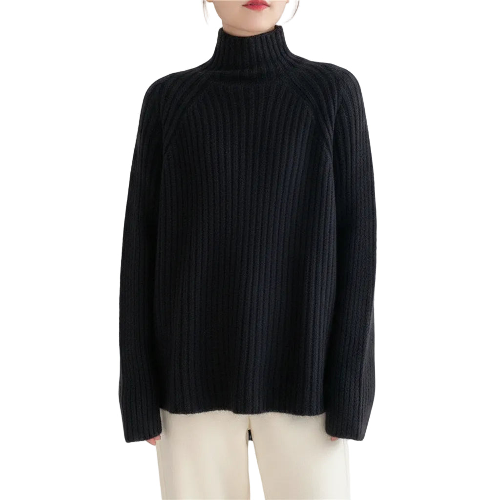 Half high collar sweater for women