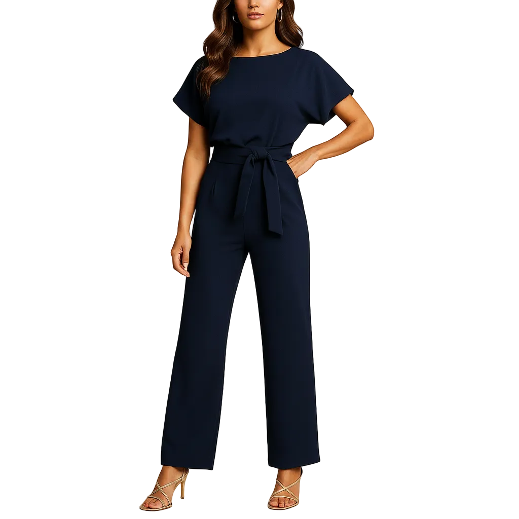 Navy blue women's elegant jumpsuit display