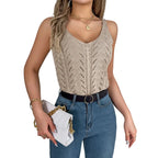 Orange sleeveless top for women
