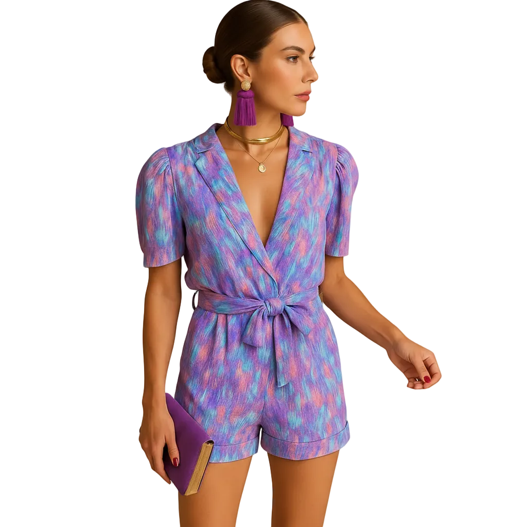 Pink tailored fit printed jumpsuit look