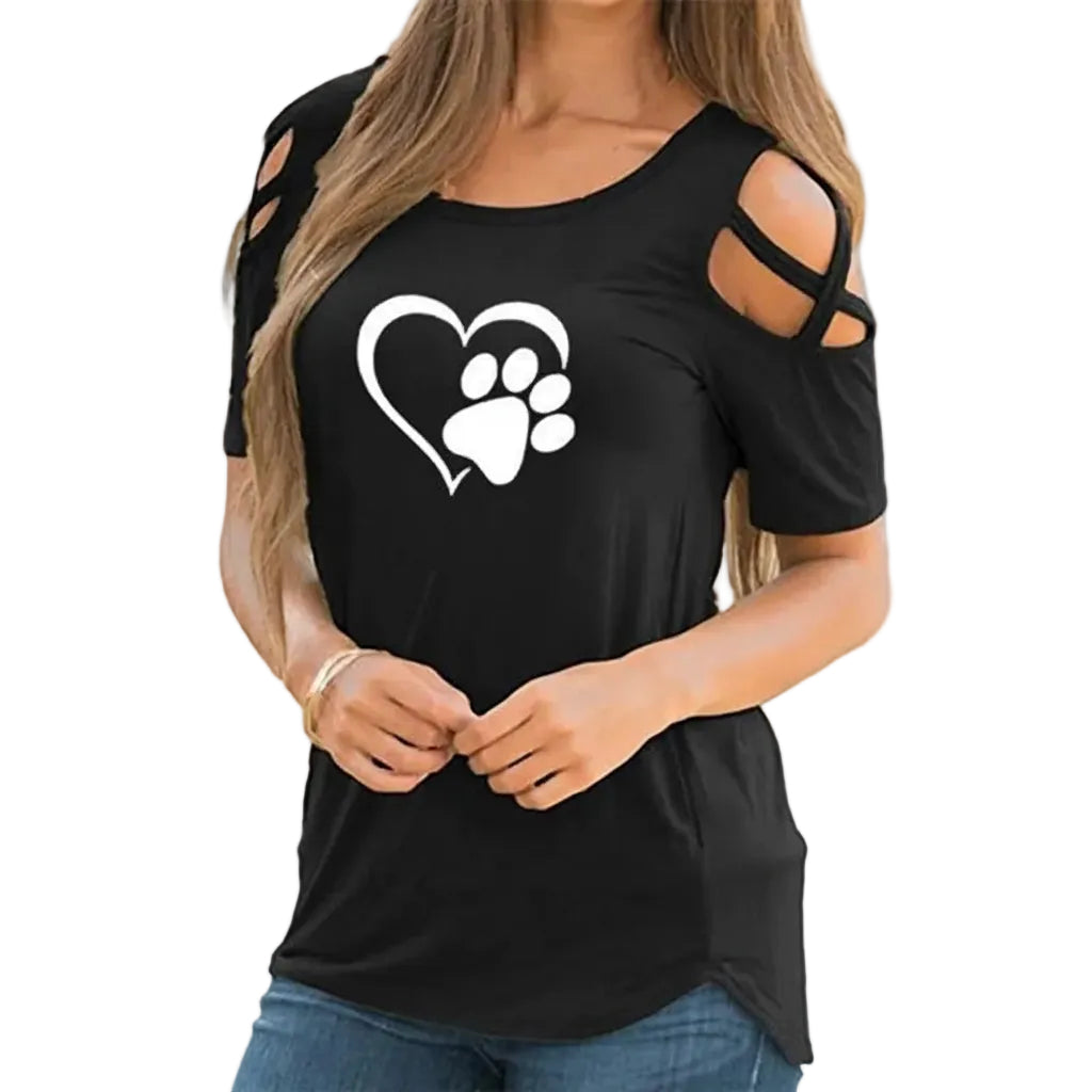 Slim fit short sleeve fashion top for women