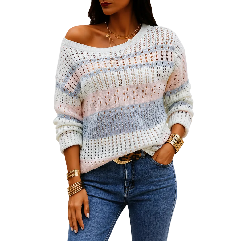 Stitched fashion sweater for women