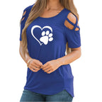 Trendy printed round neck top