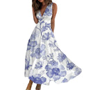 Women's White floral swing maxi dress.
