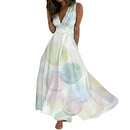Women's White Floral swing maxi dress.