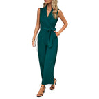 Women's Wine Red high waist jumpsuit.