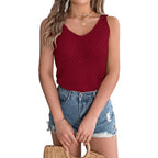 Wine red fashion tank for women