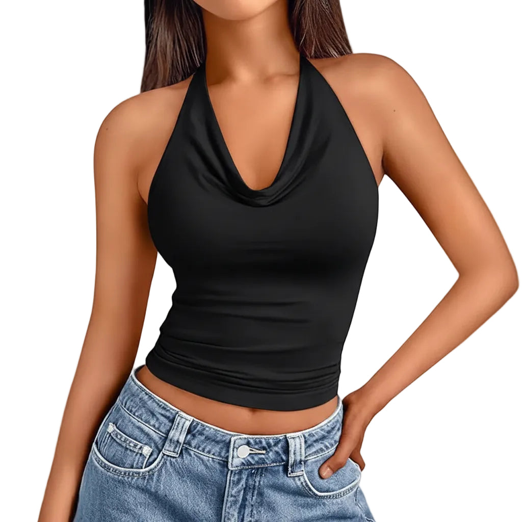 Wine red sleeveless top for women