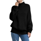 Wine red winter sweater for women