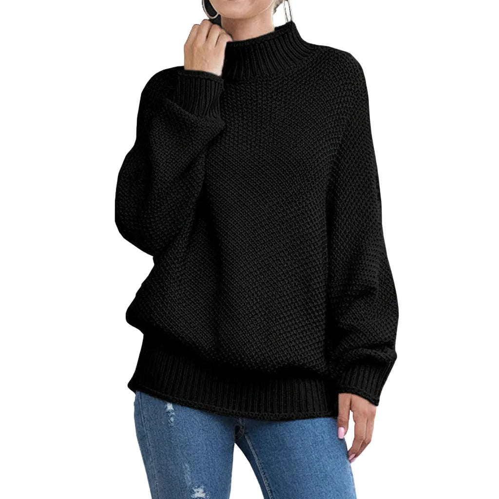 Wine red winter sweater for women