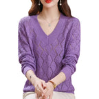 Black knit fashion sweater for women