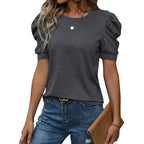Dark gray pullover top for women