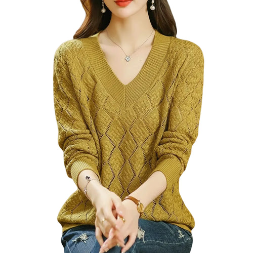 Irregular knit sweater for women