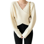 Modern knit pullover for women
