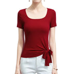 Black retro fashion top for women