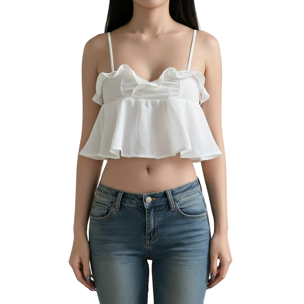 Slim fit crop tank for women
