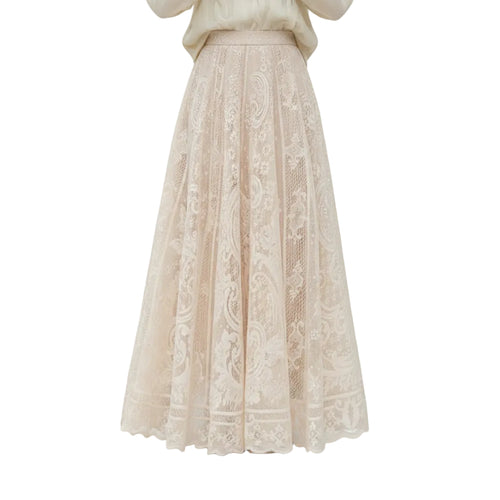 Women's elegant A line midi skirt.