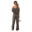 Women's backless leisure jumpsuit with elegant style.