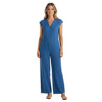 Women's casual one-piece jumpsuit with V neck design.