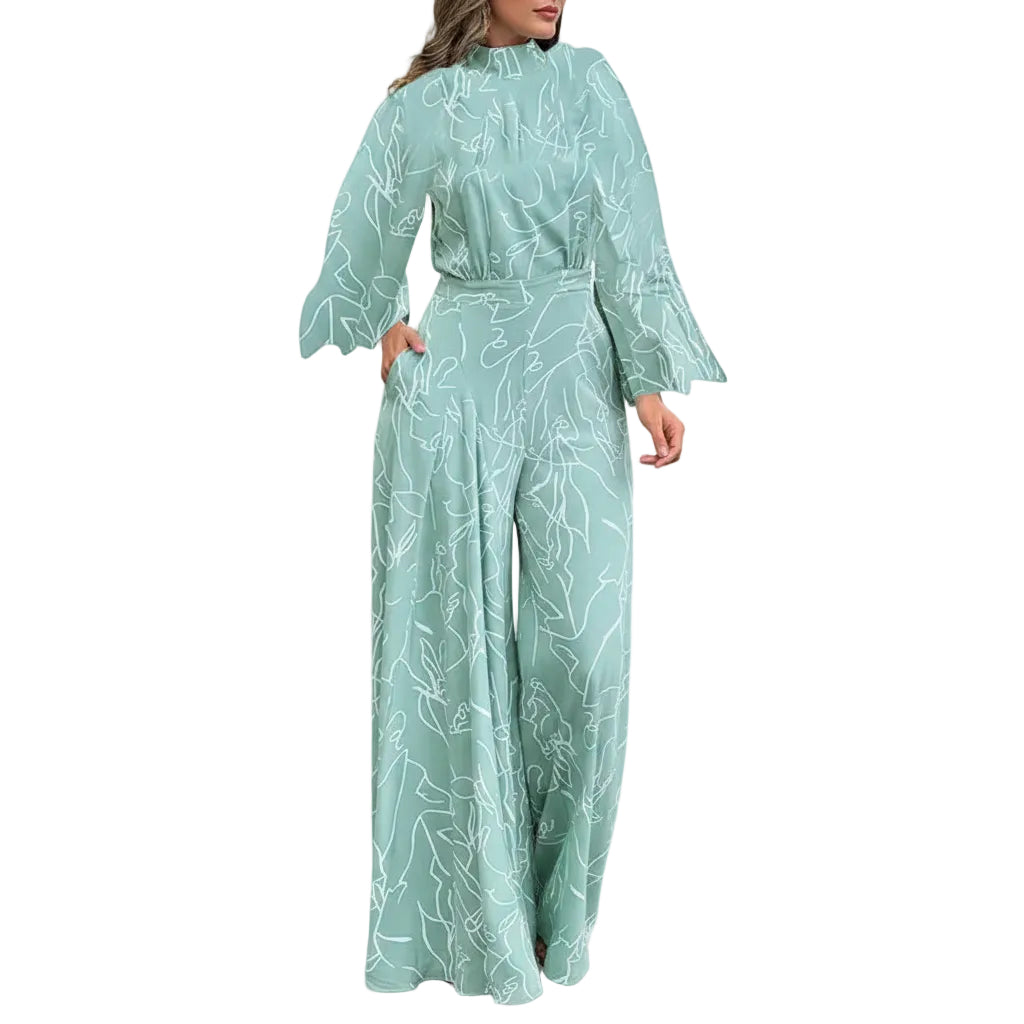 Elegant commuting style jumpsuit for women.