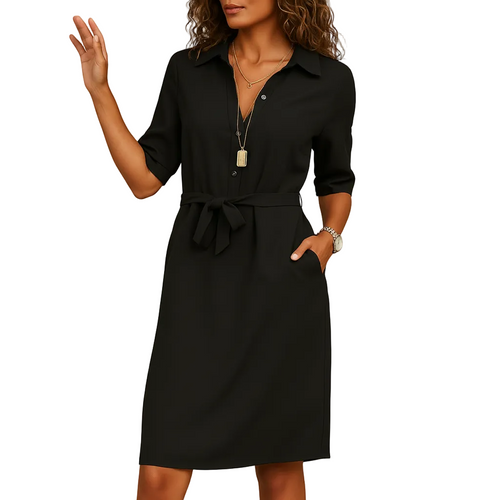 Women's elegant midi dress front view