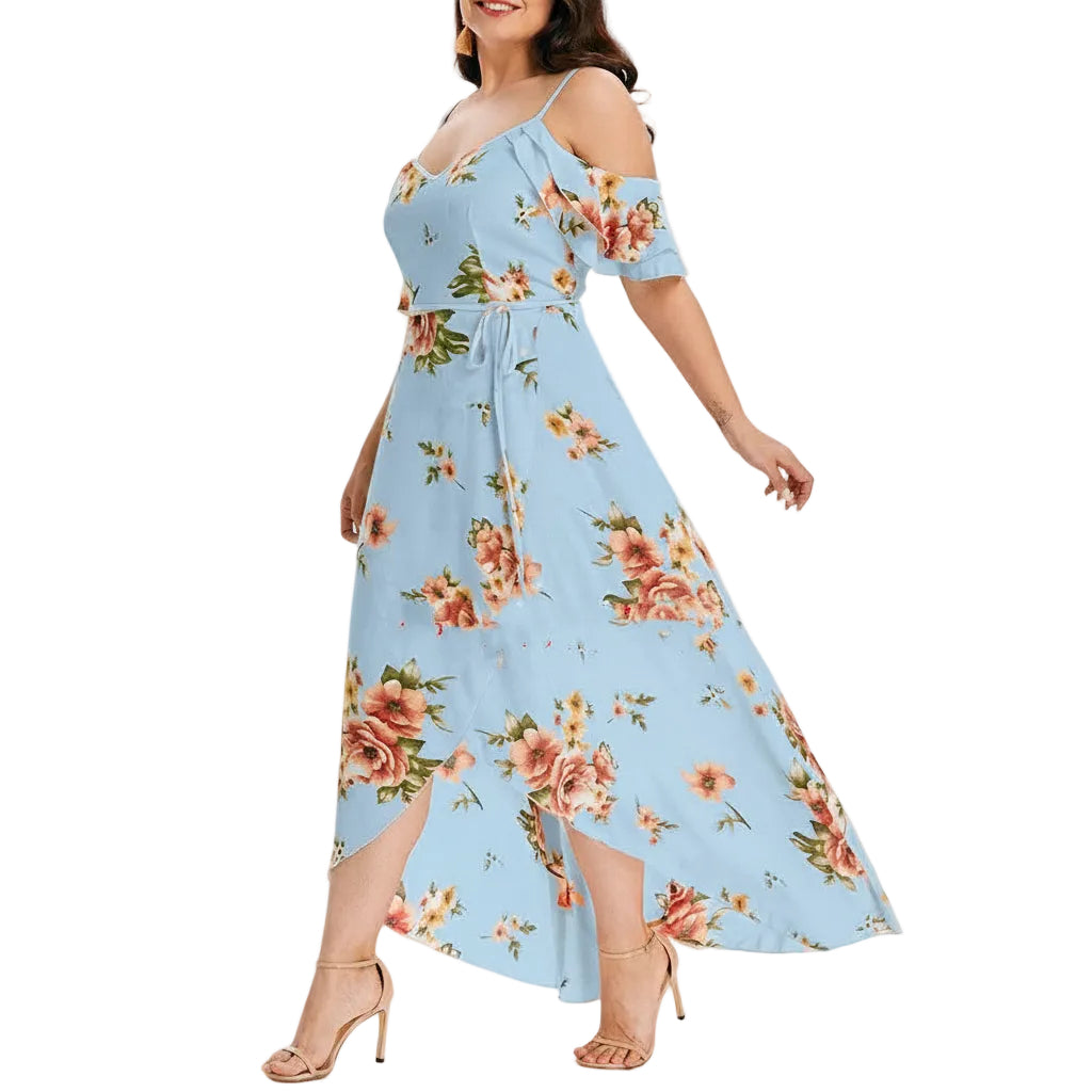 Women's plus size casual midi skirt with relaxed fit.